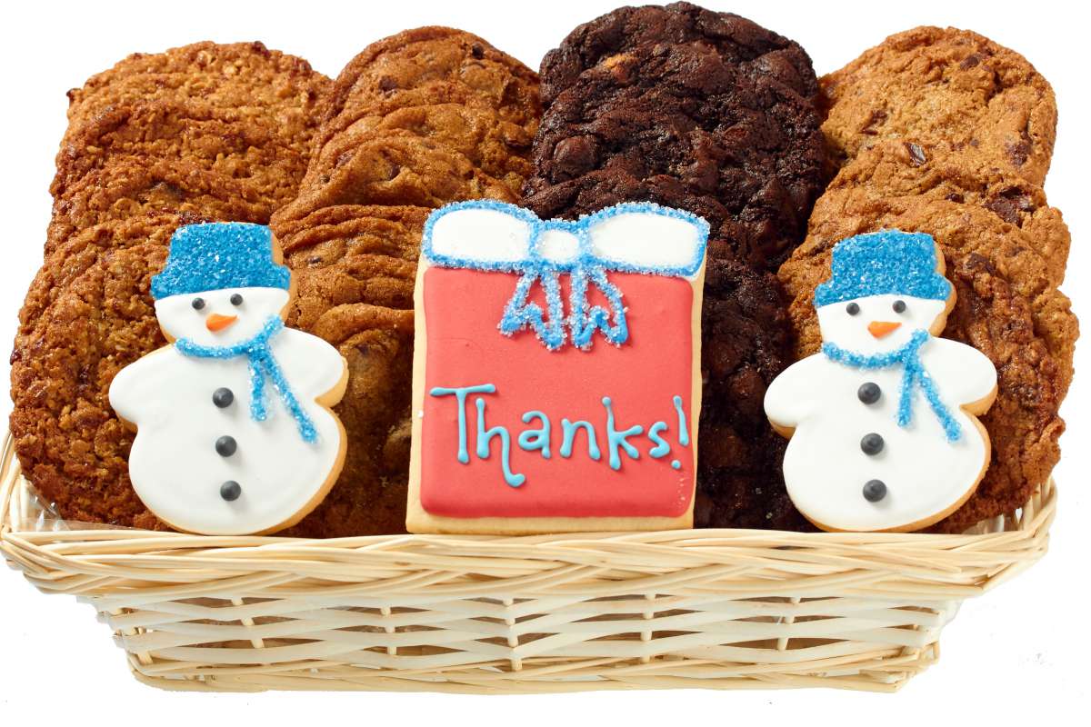 Thank You Holiday Gift Basket Holiday Christmas Baskets Cookie